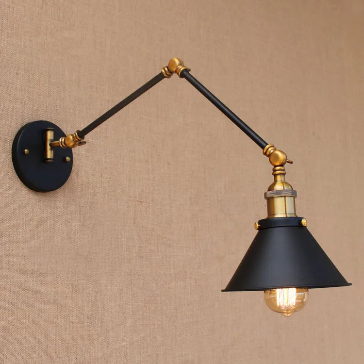 LED Adjustable Swing Arm Lamp Vintage Wall Light Fixtures Edison Retro Loft Style Industrial Wall Sconce Appliques Murale