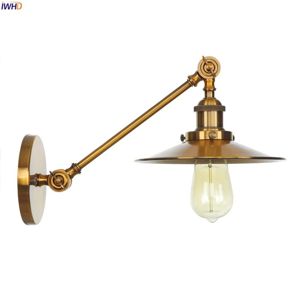 Wandlamp Loft Industrial Retro Wall Lights Fixtures Stair Porch Gold Swing Long Arm Wall Lamp Sconce Vintage Apliques Pared