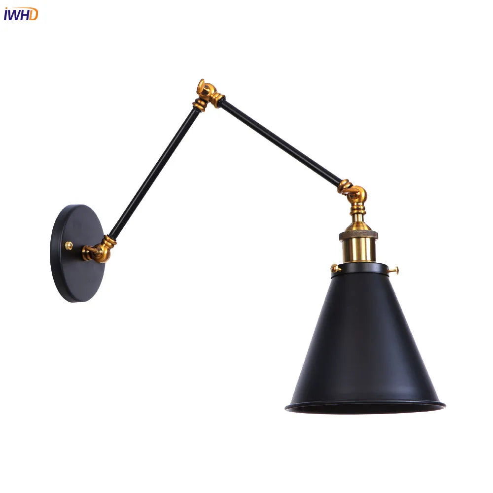 Loft Industrial Decor Retro Wall Light Fixtures Stair Hallway Aisle Swing Long Arm Wall Lamp Lights Wandlamp Luminaria LED