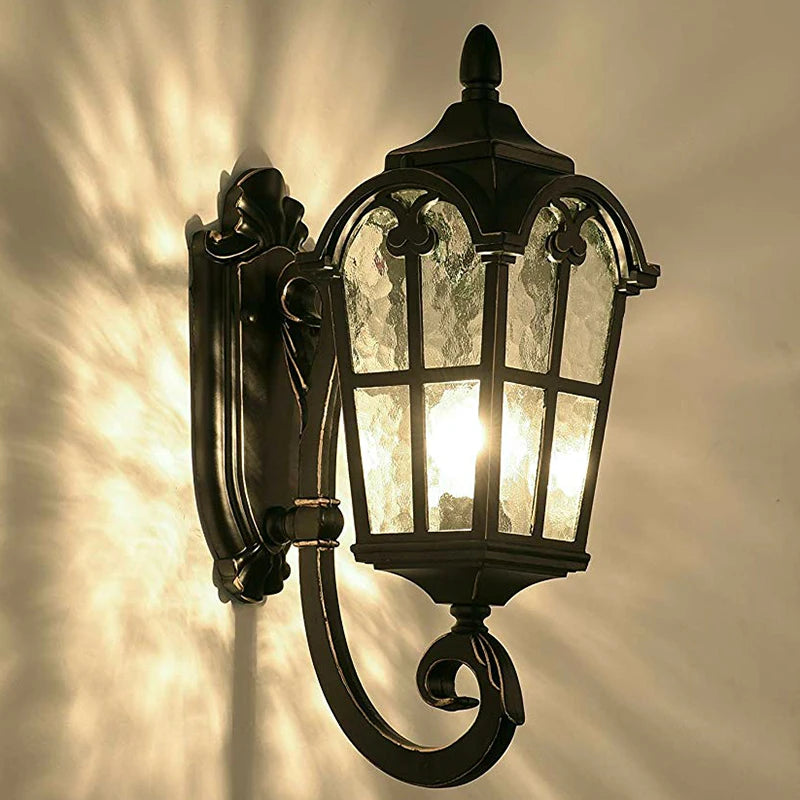 European Waterproof Outdoor Wall Lamp Balcony Garden Gazebo Door Enclosing Wall Villa Aisle Bedroom Vintage Wall Light