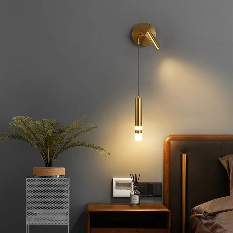 Bedroom bedside wall lamp modern minimalist luxury creative spotlight For home led  living room background decor wall light