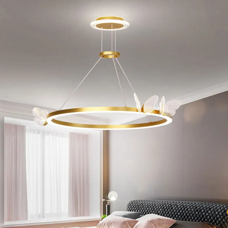 Butterfly LED Pendant Lights Nordic Bedside Staircase Home Light Fixture Modern Bedroom Restaurant Hallway Art Hanging Lamp Room