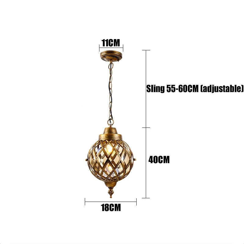 European Style Outdoor Waterproof Chandelier Outdoor Villa Garden Light Retro Balcony Aisle Corridor Pavilion