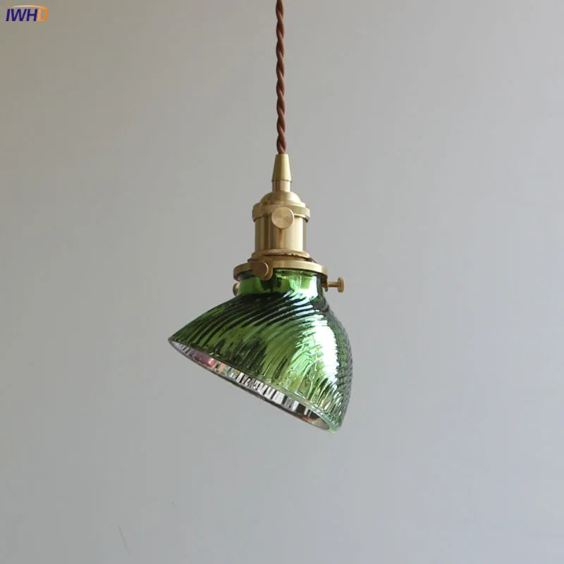 Nordic Modern LED Pendant Light Fixtures Bedroom Living Room Hanglamp Copper Glass Hanging Lamp Lights Lampara Colgante