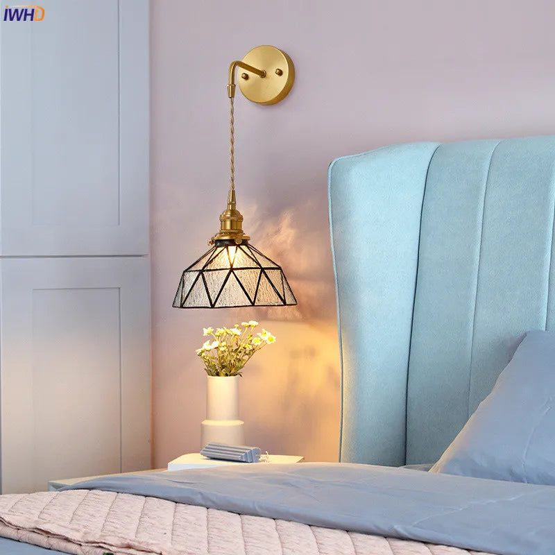 Nordic Modern Copper Wall Lamp Beside Bedroom Bathroom Stair Mirror Light Edison LED Wall Sconce Luminaire Lampara Pared