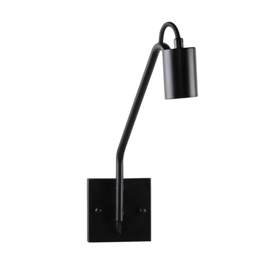 American Industrial Rotating LED Reading Wall Lamp Retro Metal Swing Arm Wall Light Bedside Indoor Lighting Fixture