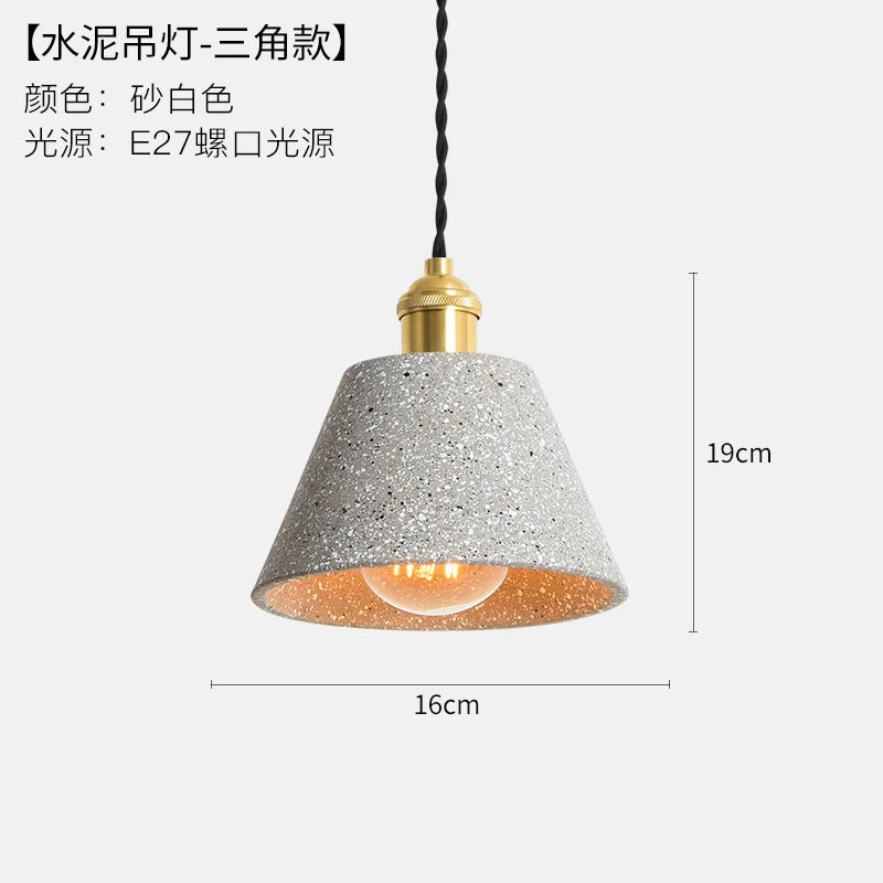 Loft Industrial Style Edison Pendant Lights Fixtures Bedroom Dinning Room Cafe Nordic Modern Cement LED Pendant Lamp