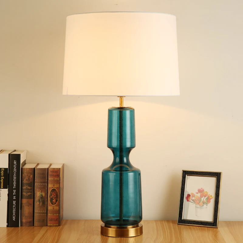 Minimalist decor standing lamp Retro Bedside Antique E27 Glass table lamp Living room bedroom villa hotel designer Bed side lamp