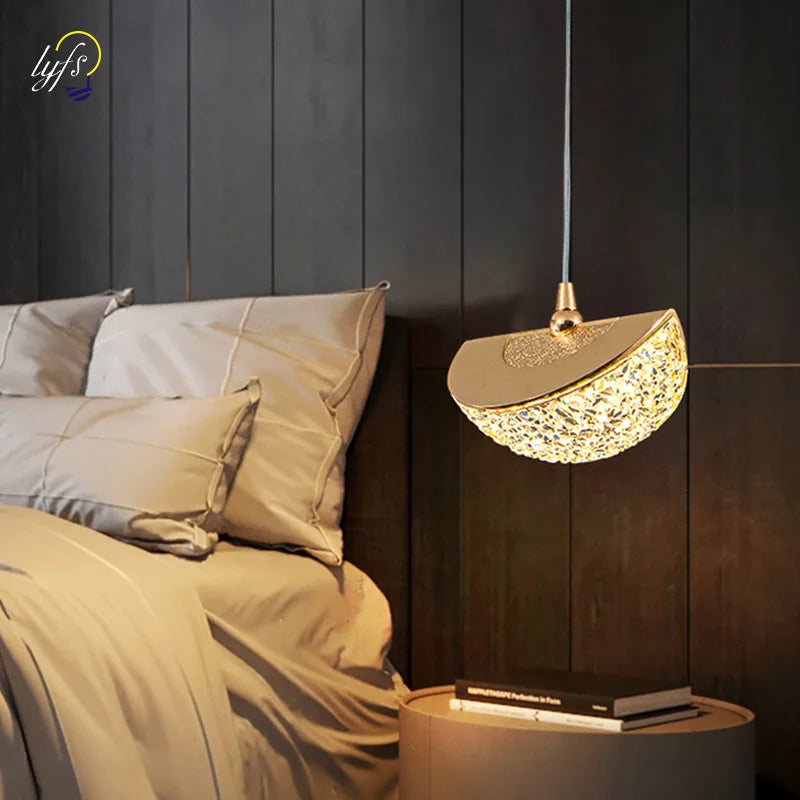 Crystal LED Pendant Lights Indoor Lighting Hanging Lamp For Kitchen Living Room Dining Table Bedroom Bedside Decoration Light