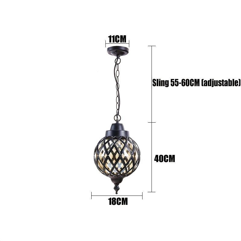 European Style Outdoor Waterproof Chandelier Outdoor Villa Garden Light Retro Balcony Aisle Corridor Pavilion