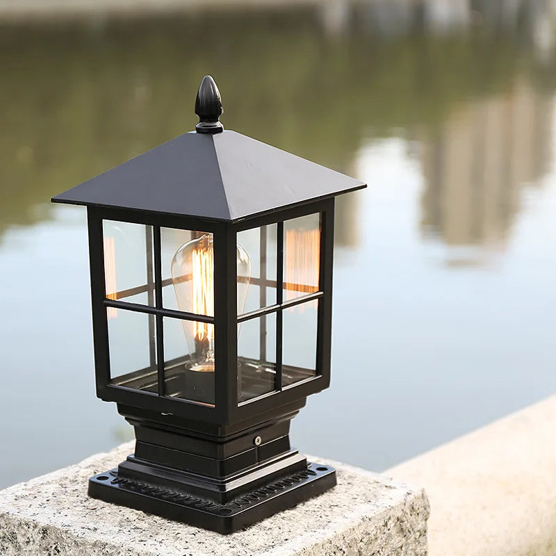 European style capital lamp simple and creative outdoor courtyard lamp wall gate post lamp engineering lamp