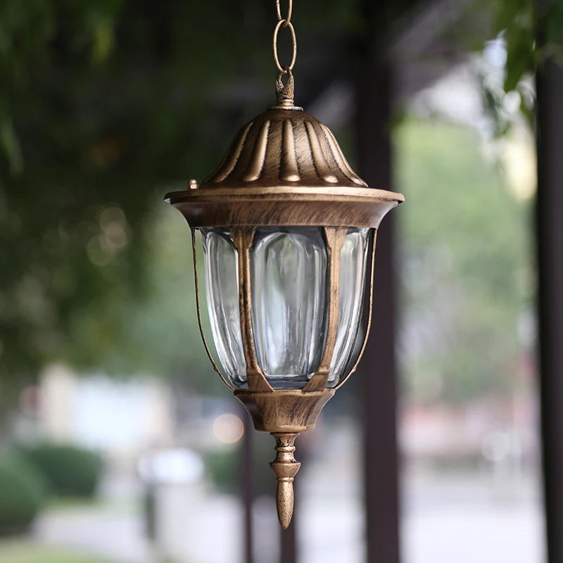 Outdoor Waterproof Lamps European Garden Pendant Light Gate Hallway Balcony Hanging Lamp Bar Cafe Restaurant Lighting Fixture