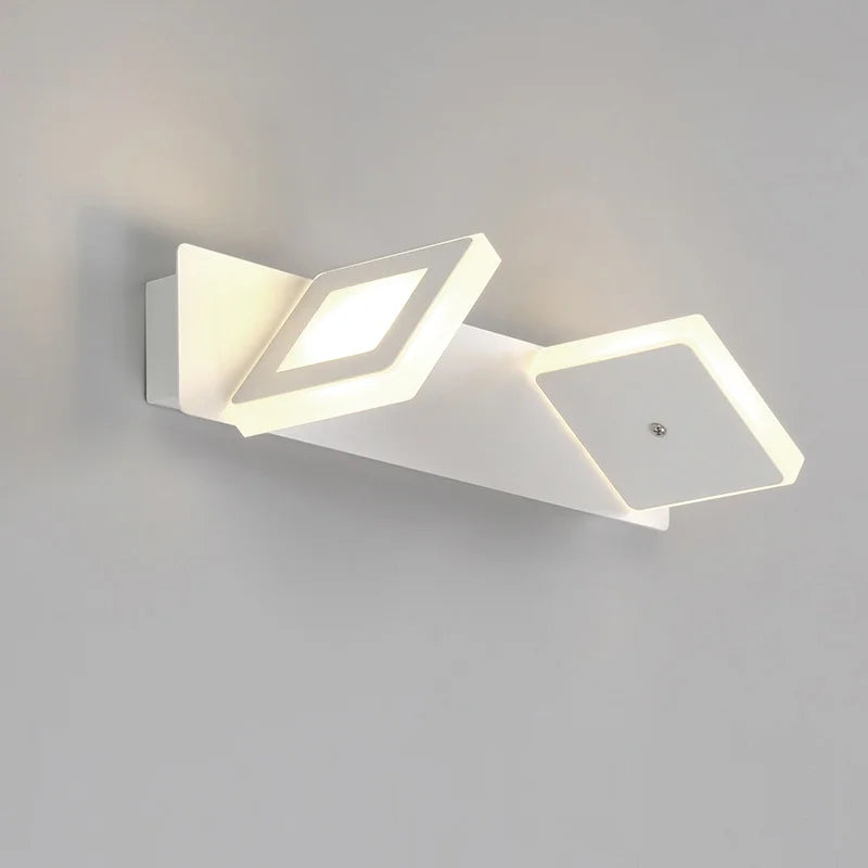 Modern Stair Led Wall Lamp Kitchen Bathroom Mirror Light Fixture Decor Bedroom Home Lighting White Metal Acrylic Sconce 110-220V