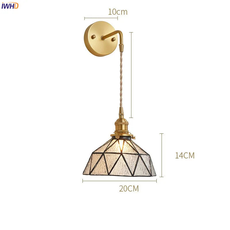 Nordic Modern Copper Wall Lamp Beside Bedroom Bathroom Stair Mirror Light Edison LED Wall Sconce Luminaire Lampara Pared