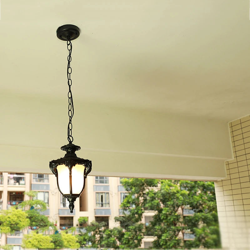 Waterproof chandelier outdoor corridor aisle balcony ceiling light courtyard gallery gazebo light outdoor sun room chandelier