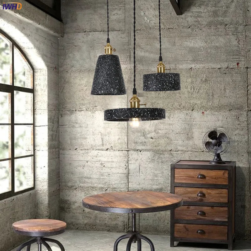 Nordic Modern Cement Pendant Lamp Bedroom Living Room Lights Loft Style Industrial Pendant Lighting Vintage Light Fixtures