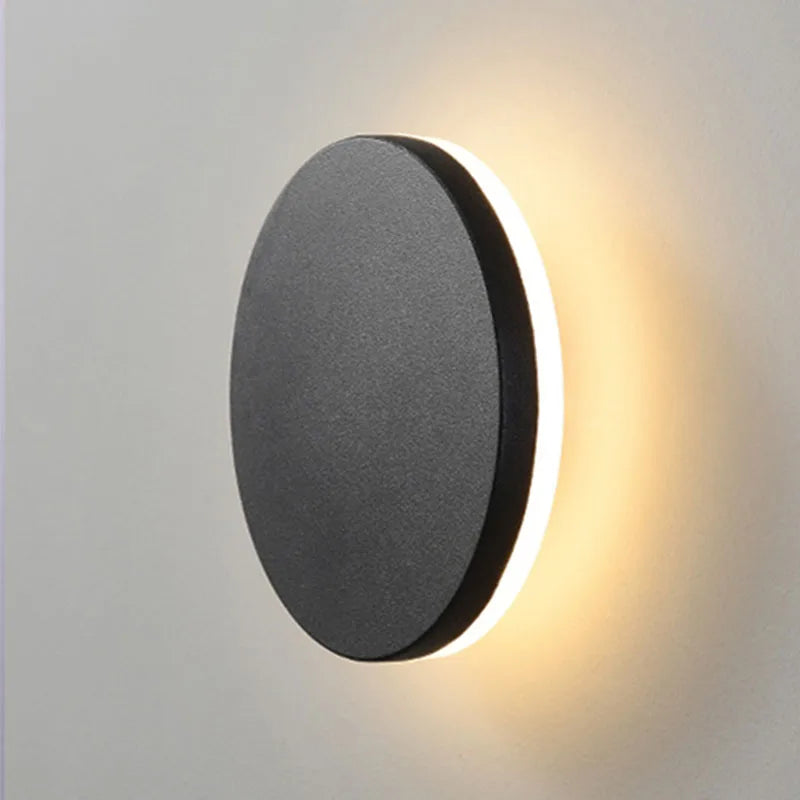 Modern IP65 Waterproof outdoor LED wall lamp Aluminum Round Squar Wall Light Garden porch Sconce Light 96V 220V Sconce Luminaire