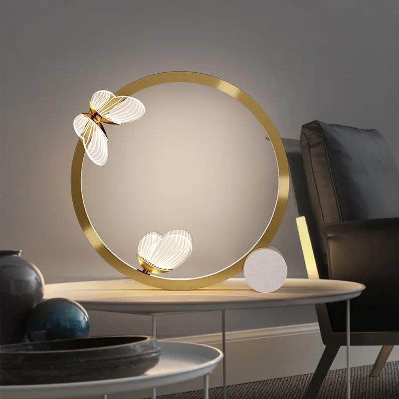 Nordic LED Butterfly Table Lamp Modern Luxurious Decorate Desk Lamps For Home Indoor Lighting Bedside Bedroom Night Light