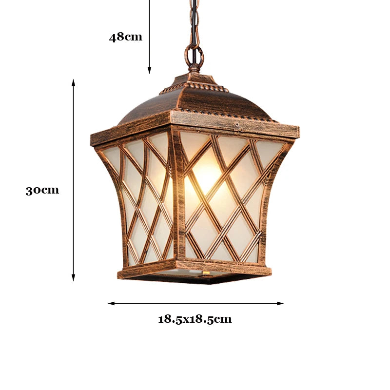 Outdoor Chandelier European Waterproof Balcony Lamp Garden Gallery Frame Pavilion Lamp Patio Corridor Door Outdoor