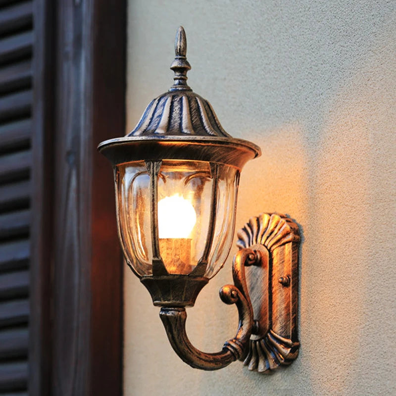 Classics Europe Wall Sconce Outdoor Balcony Lamps Waterproof Vintage Rustic Wall Lights