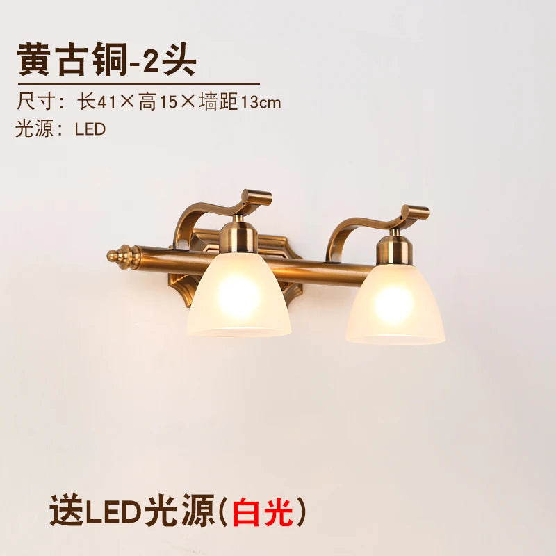 European style simple LED bathroom mirror cabinet bathroom dressing table makeup lamp American mirror front wall lamp LX102301