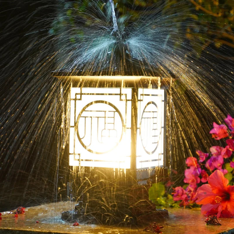 Wall Lamp Gate Outdoor Courtyard Villa Pillar New Chinese Retro Electric Outdoor Waterproof LED Pillar Lamp