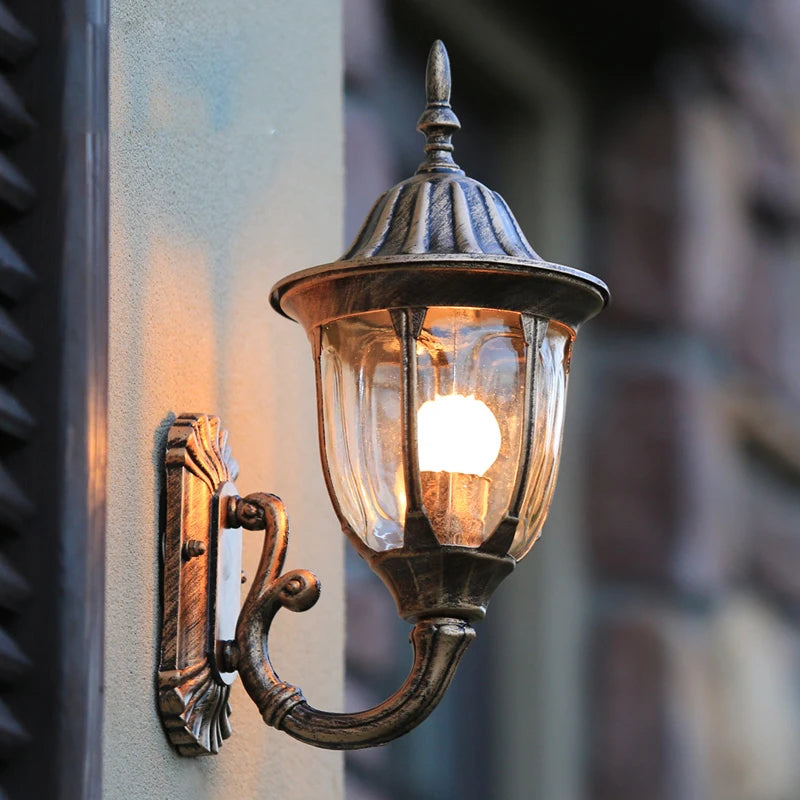 Classics Europe Wall Sconce Outdoor Balcony Lamps Waterproof Vintage Rustic Wall Lights