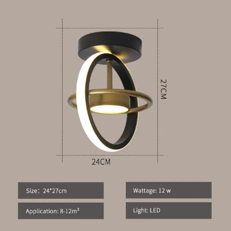 Ceiling Mount Modern Led Chandelier Decoraction Gold/Black Chandelier Lighting For Living room Bedroom Light Fixtures Luminaire