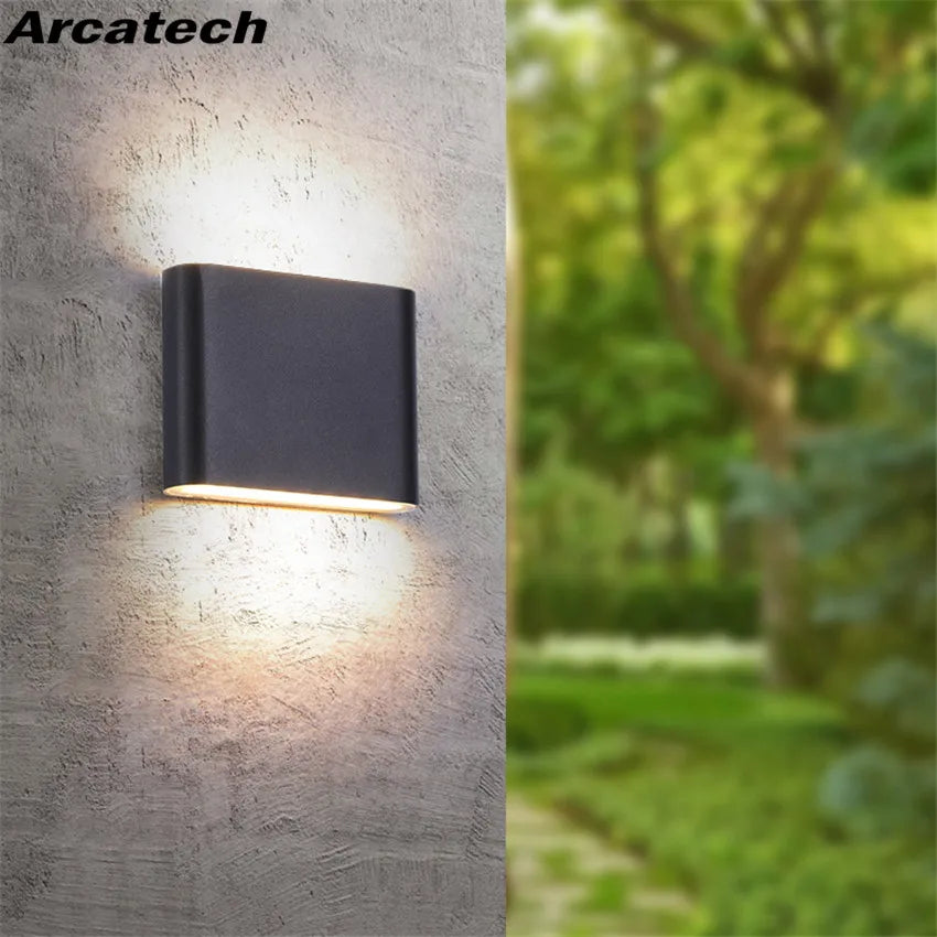 Outdoor Waterproof IP65 Wall Lamp 6W/12W  LED Wall Light Modern Indoor/Outdoor Decor Up Down Dual-Head Aluminum Wall Lamp NR-10