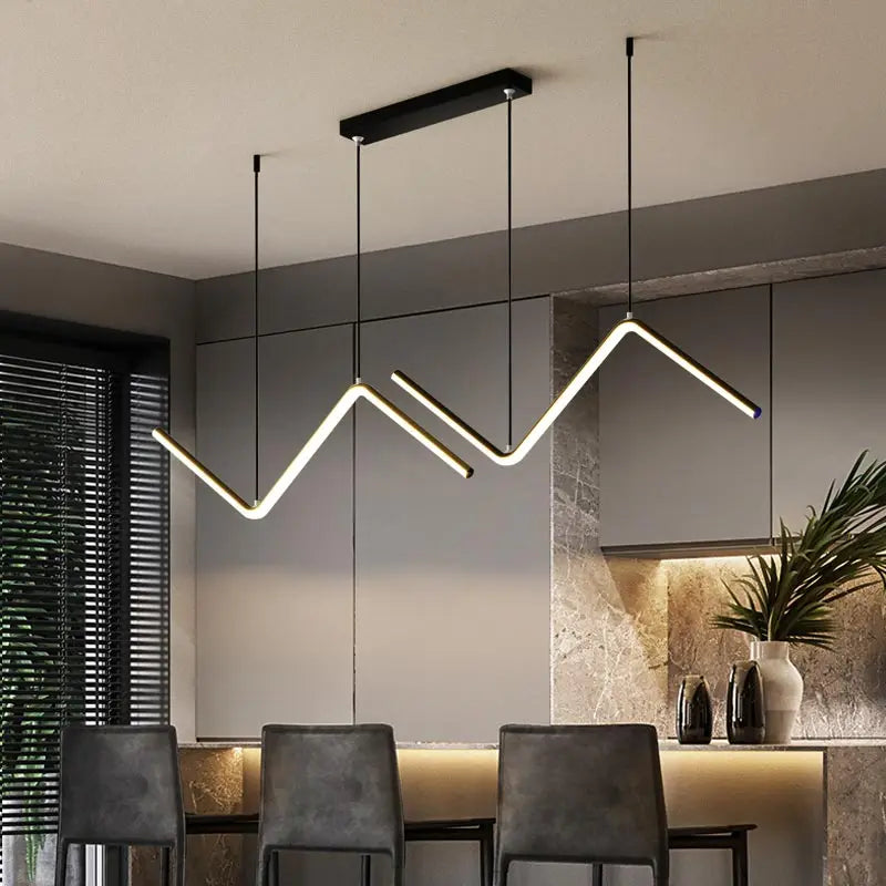 Modern LED Pendant Light For Restaurant Kitchen Bar Counter Lighting Decoration Gold Black Dining Room Chandelier Home Lighting