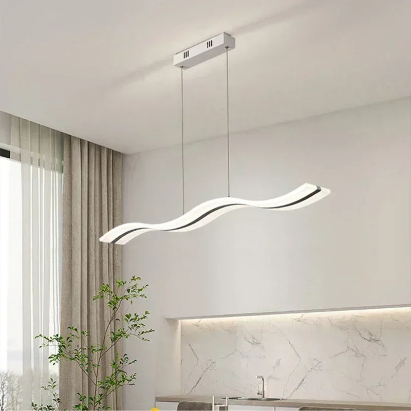 Modern LED Pendant Lamps Home Decor Long Chandelier Dinning Livingroom Restaurant Kitchen Office Lights Pendant Lights Fixtures