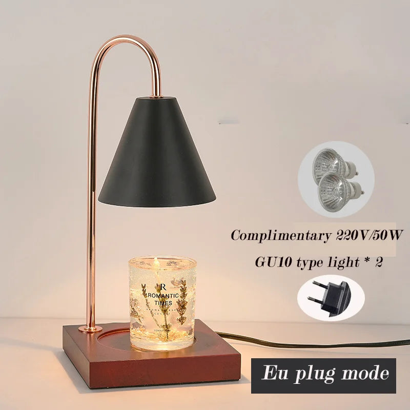 Candle Warmer Lamp Aromatherapy Retro Melting Wax Lamp with Timer Scent Candle Melt Lantern for Home Bedroom Modern Decoration