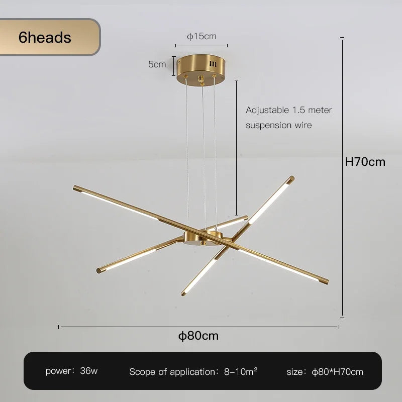 Nordic Hanging Chandelier For Living Room Dining Room Bedroom Kitchen Golden Room Decoration Loft LED Ceiling Light Home Lamps