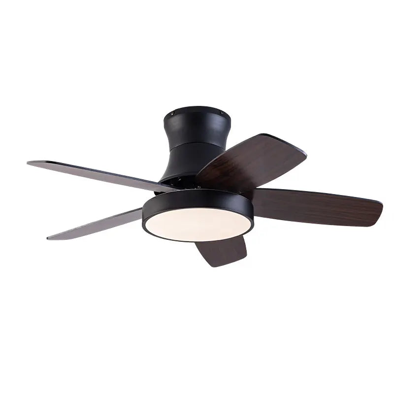 Inverter Motor Modern Simple Five Wooden Blades Ceiling Fan with light 6 Speed and Timer Silent Remote Control Ceiling Fan