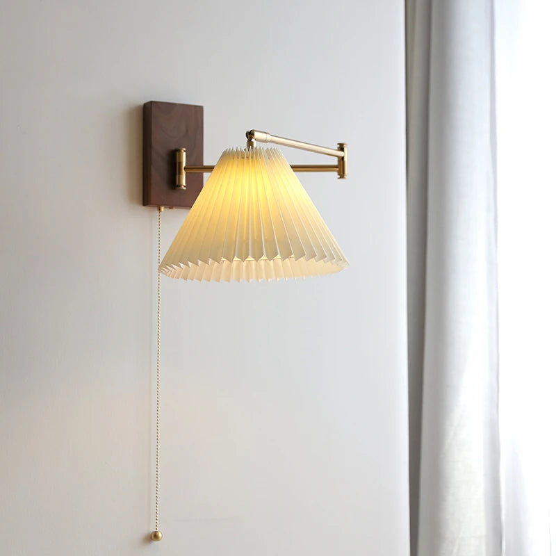 left Right Totate LED Wall Lamp Beisde Pull Chain Plug In Switch Bedroom Living Room Light Nordic Modern Sconce Wandlamp