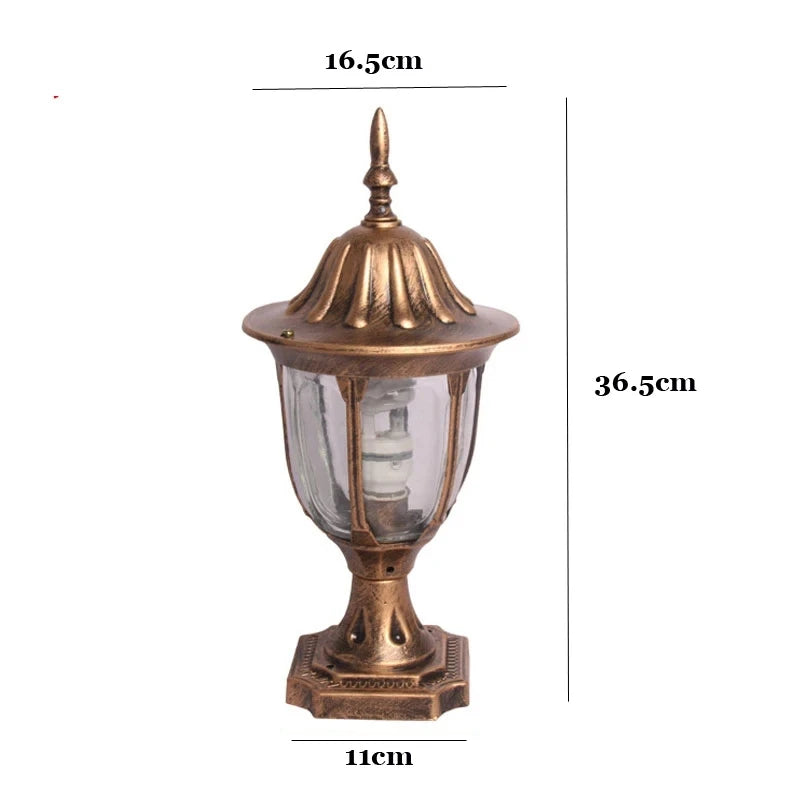 Retro fence wall headlights europe garden gatepost lamp outdoor courtyard residential wall mount light fixture