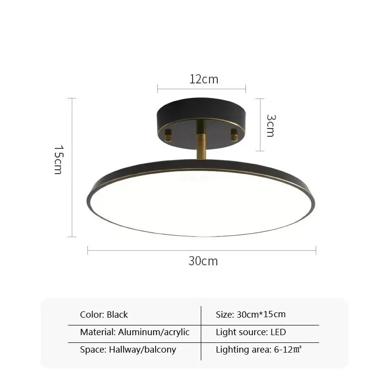 Modern LED Ceiling Light Rotatable Black Gold Ceiling Light Corridor Bedroom Living Room Kitchen Balcony Indoor Lighting Lustre