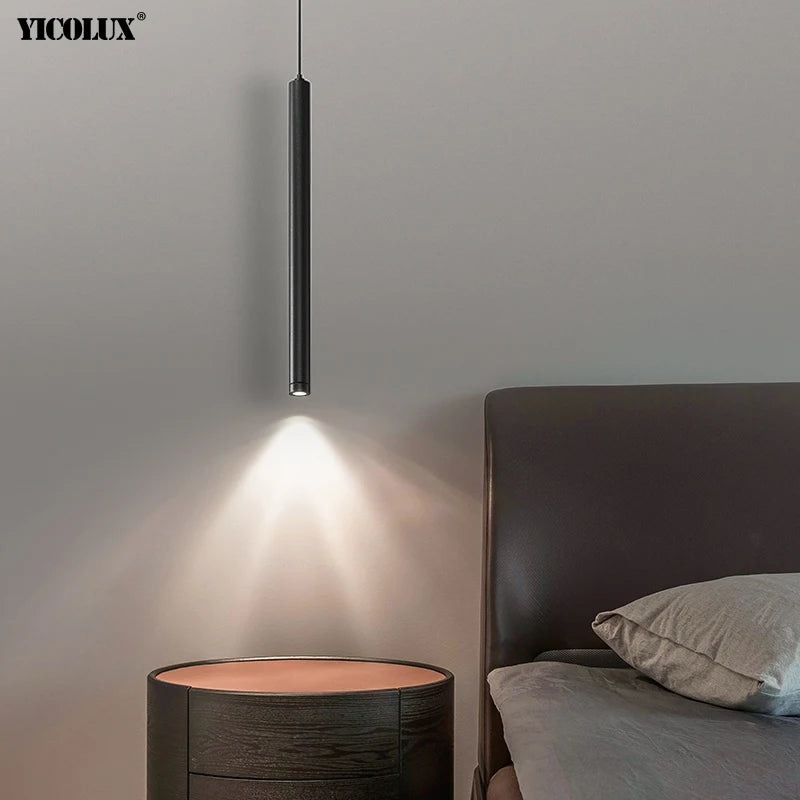 Dimming Simple Black White New LED Modern Pendant Lights Living Study Dining Room Bedroom Bedside Bar Loft Lamps Indoor Lighting