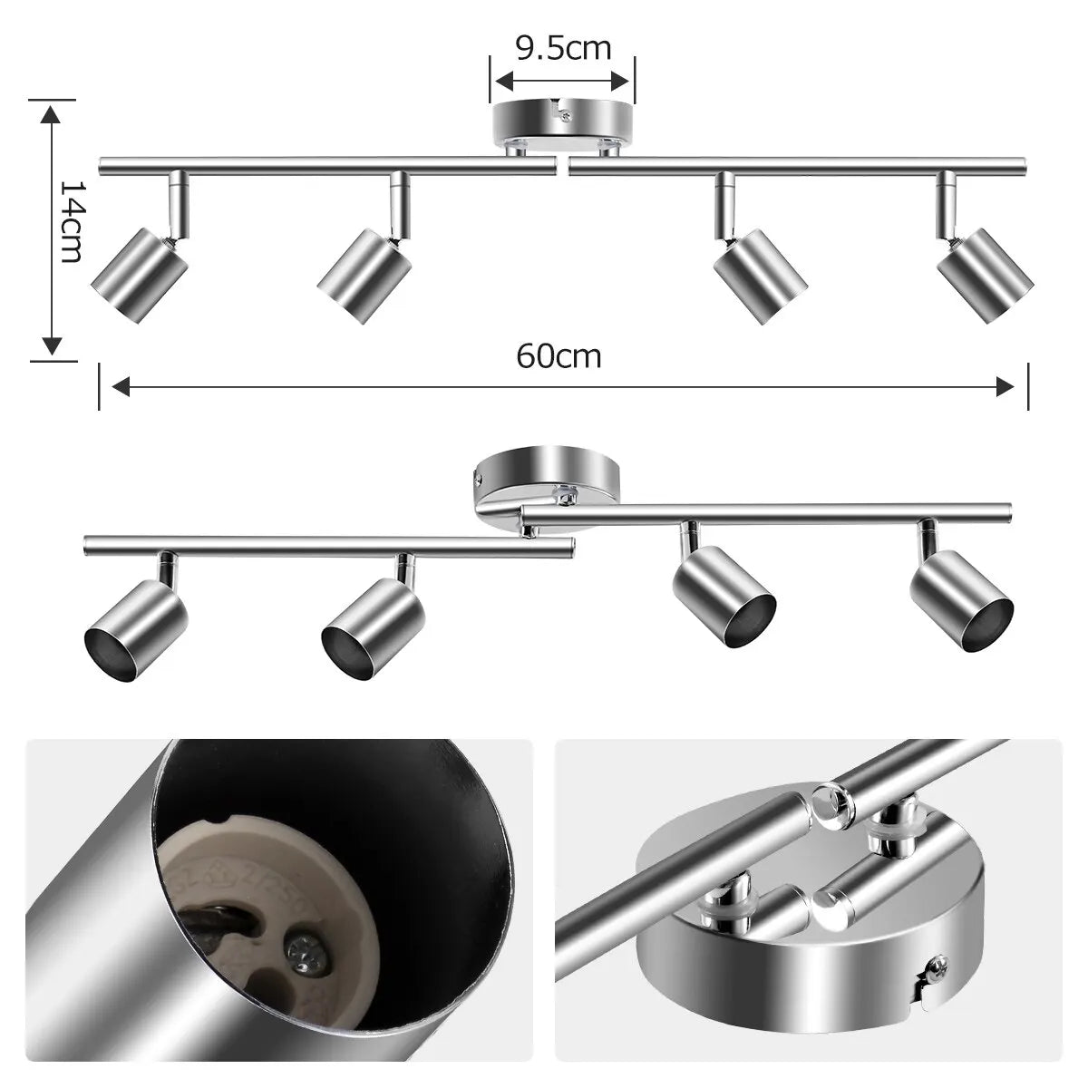 Led Ceiling Lights GU10 LED Bulb Multi Angle Adjustable Ceiling Lamp For Bedroom Living Room Bar And Store Decoration Lighting