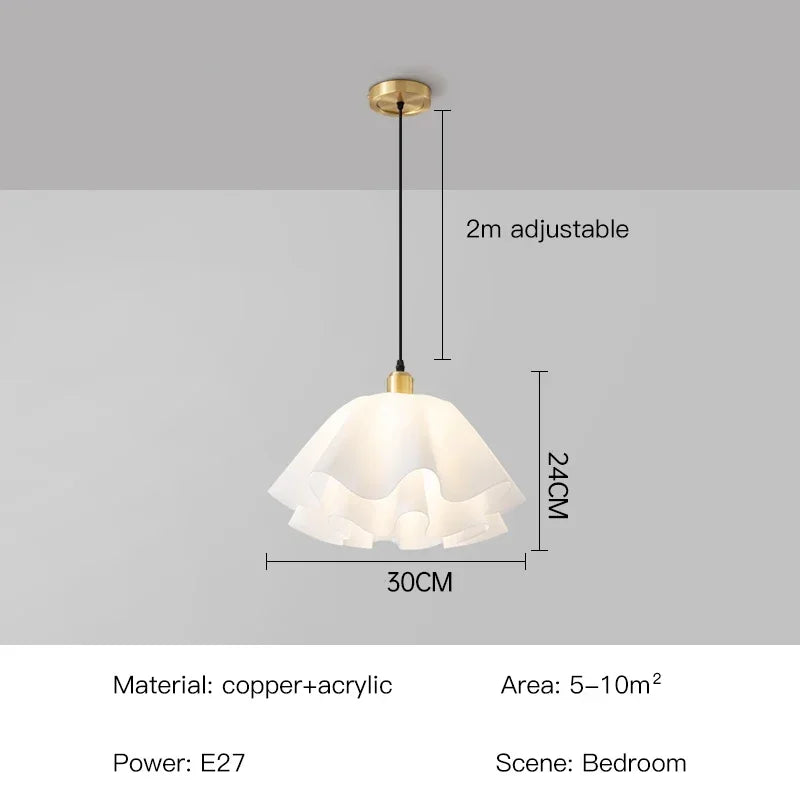 Modern Flower LED Chandeliers For Bedroom High Quality  Ceiling Pendant Lamp Bar Living Room Bedroom Nordic Art Ceiling Light