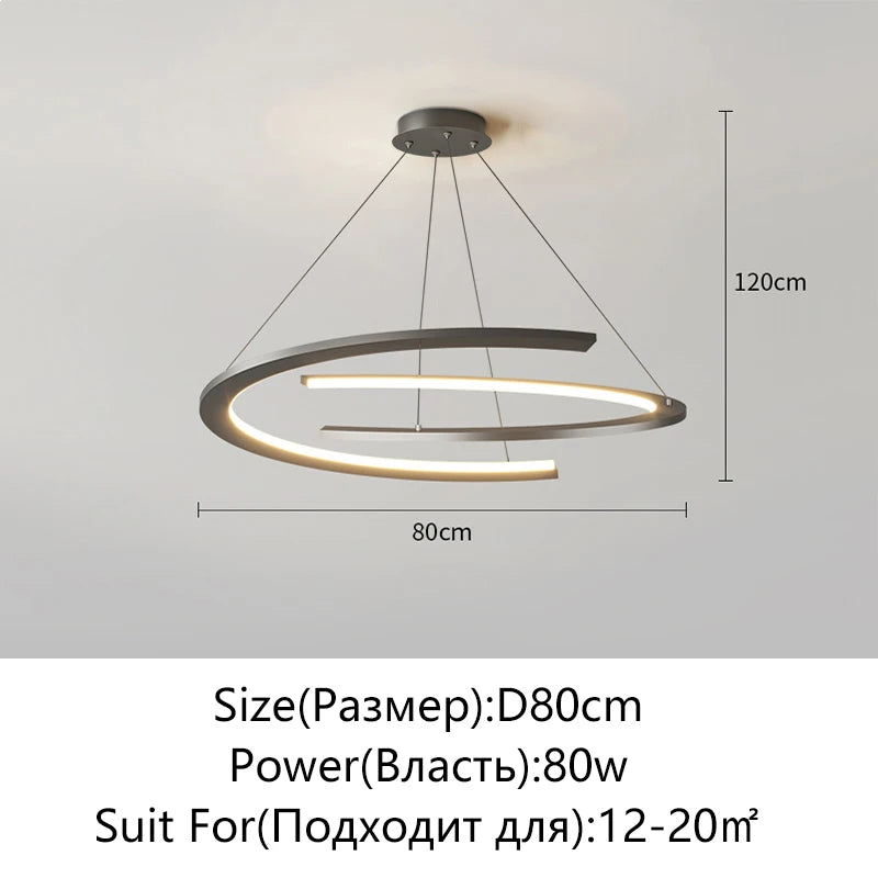 Modern LED Ceiling Chandelier White/Black Home Lighting Living Room Bedroom Dining Room Room Decoration Indoor Lighting Lamp