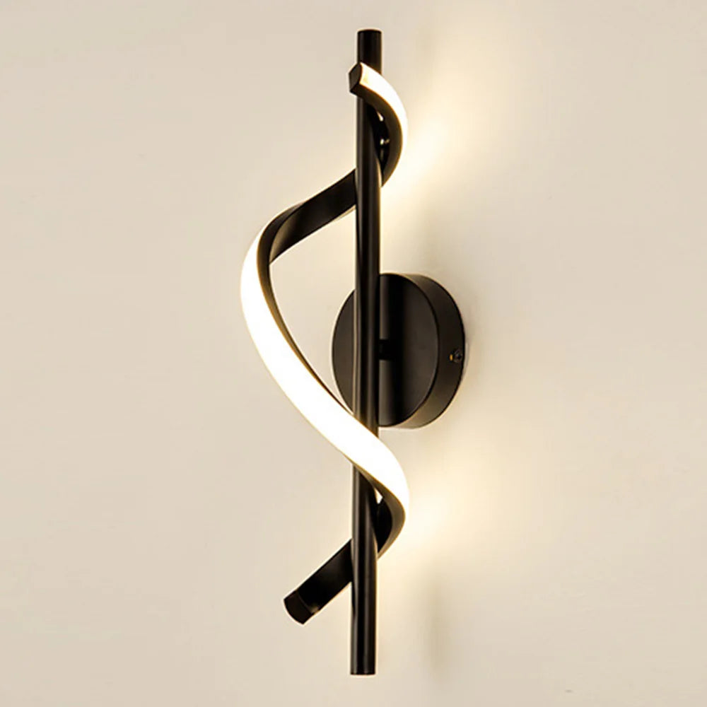 Modern LED Wall Lamp Bedroom Bedside Sconce Gold Decorative Lighting Three-color Adjustable Light Living Room Fixtures