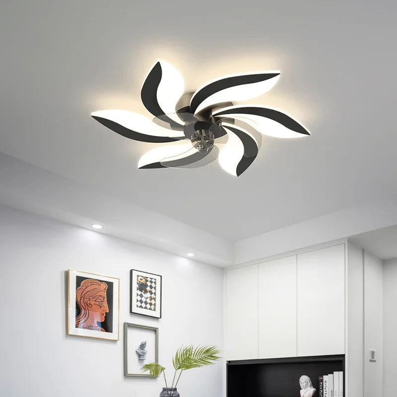 Ceiling Fans with Light Remote Control Indoor Lighting Living Room Bedroom Ceiling Lights Home Decor Fan Lamp LED Ventilator