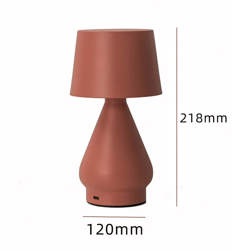 Creative Table Lamp Decoration USB Iron Desk Rechargeable Dimming Light For Home Indoor Bedroom Dining Bar LED Decor Table Lamp