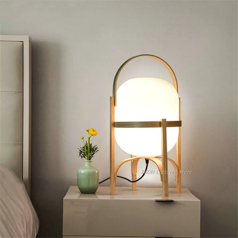 Wood Art Modern Simple Led Desk Lamp Living Room Study Bedroom Bedside Lamp Home Deco Table Lamp Student Dormitory Light Fixture