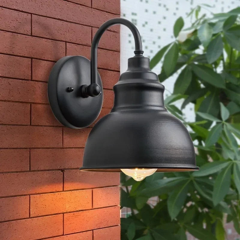 Courtyard Waterproof Lamp Suitable for Porch Community Villa Wall Lights Simple Black Outdoor Wall Lamp