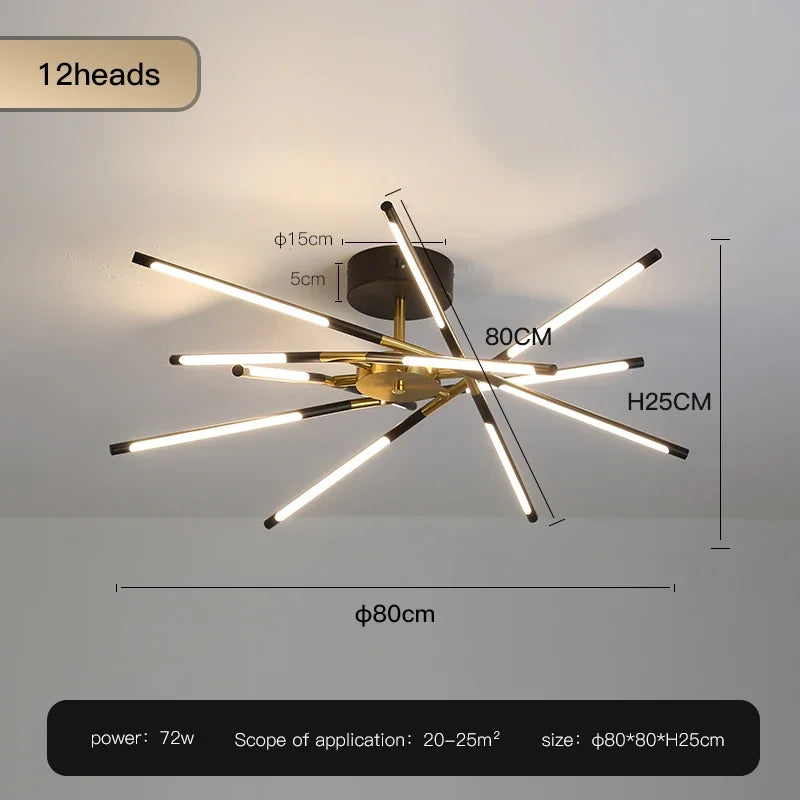 Nordic Hanging Chandelier For Living Room Dining Room Bedroom Kitchen Golden Room Decoration Loft LED Ceiling Light Home Lamps