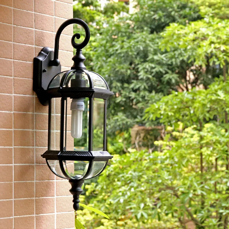 Retro Outdoor Wall Light Villa Garden Porch Wall Waterproof Lighting Courtyard Outside Facade Wall Lighting Porch Garden