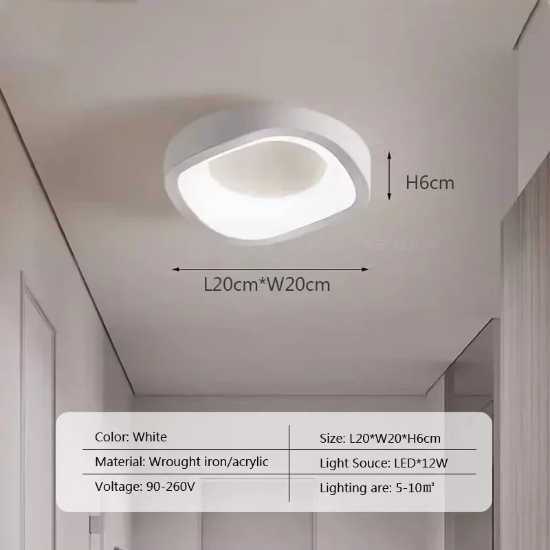 Nordic LED Ceiling Lamp For Living Dining Room Bedroom Aisle Cloakroom Balcony Ceiling Chandelier Indoor Decor Lighting Fixtures