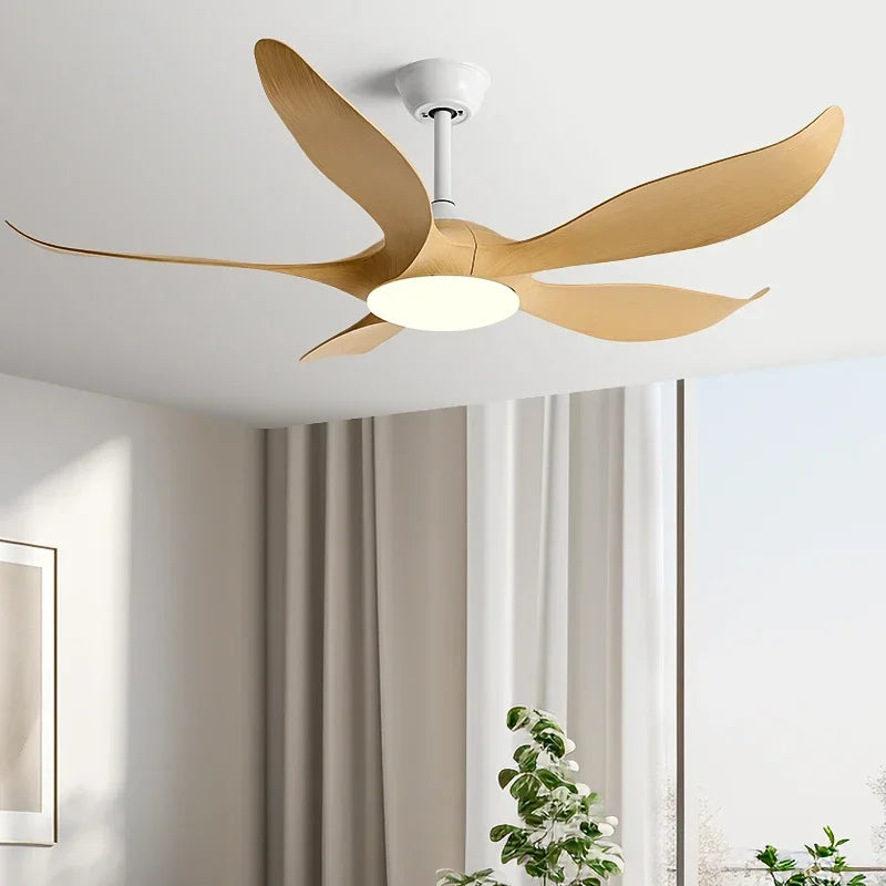 52Inch 5ABS Blade Ceiling fan with LED light and Remote Control Lamps for room fan with ceiling light home fan Used for bedroom